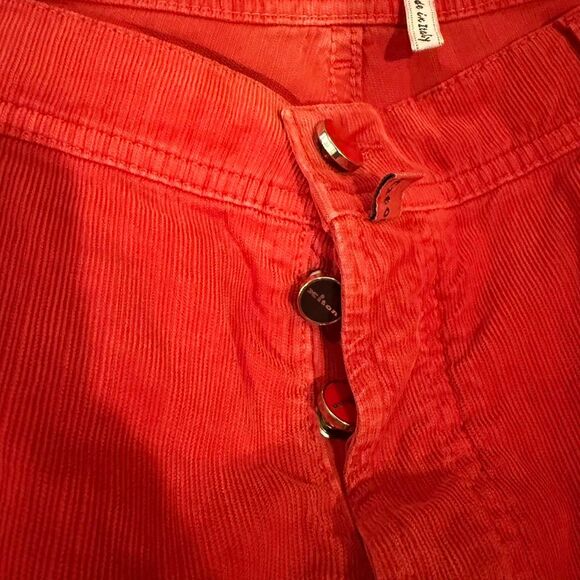 Kiton Men's Designer Red Corduroy Jeans - Picture 4 of 5